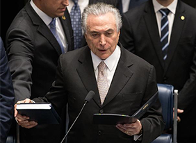 特梅尔正式就职巴西总统 
