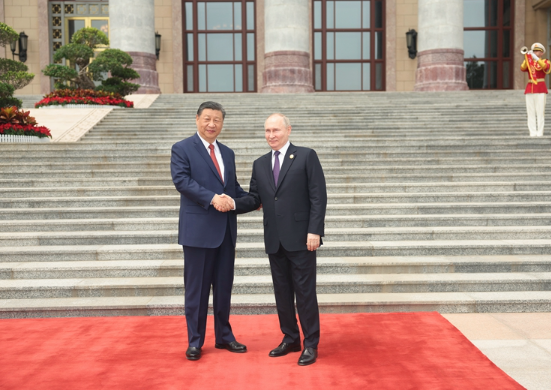 国家主席习近平在北京人民大会堂同来华进行国事访问的俄罗斯总统普京举行会谈